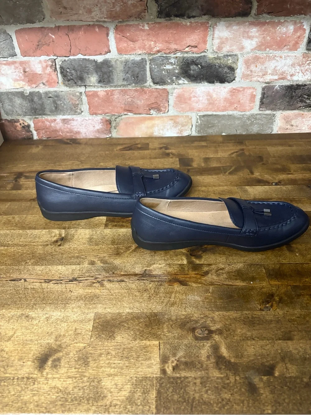 Life Stride Navy Blue Women's Penny Loafers
